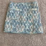 Free People  Mini Skirt Quilted Darla Sz X-Small baby blue Floral Pockets Boho cottage core  Photo 4