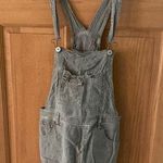 American Eagle  Outfitters Size XS Women's Teen Girl Grayish Green Linen Overalls Photo 0