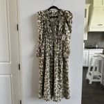 Tuckernuck HYACINTH HOUSE  Olive Floral Renee Ruffle Midi Dress Size XS Photo 1