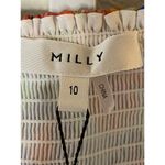 Milly $350 Women's Blue Wyatt Paint Floral Mini Skirt Size 10 Photo 3