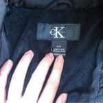 Calvin Klein • Goose Down Puffer Jacket coat black quilted faux fur trim hood Photo 3