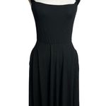 Reformation  Eda Ruffle Strap Midi Dress black Sz M Photo 2
