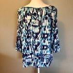 Tommy Bahama  Blouse Womens M Used Blue White Photo 3