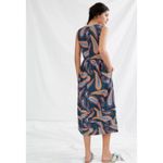 Anthropologie NWT ATELIER 17.56 Columbia Blue Paisley Midi Dress XS Photo 1
