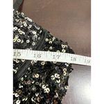 Sparkling Sequin Corset Top Black Strappy Bustier Evening Party Size L Photo 3