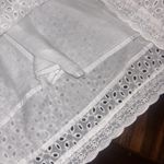 Raga  Anthropologie M White Juhi Luna Eyelet Button Down Flutter Sleeve Maxi Photo 6