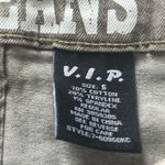 Y2K Jeans Cargo Mini Skirt Sz S Front Pockets Drawstring Tan Photo 4