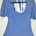 Market & Spruce NWT -  Women’s Jacquard Cotton Blend Tie Back knit top - Sz Large Photo 0
