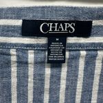 CHAPS  Blue White Striped Linen Blend Wrap Midi Skirt Ruffle Tie Waist Beach Med Photo 6