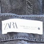 ZARA NWT  Women’s Jeans Womens Size 4 Black Hi Rise Straight Leg Dark Wash Denim Photo 2