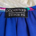 PaperMoon for stitch fix Aztec blue blouse sz M Photo 2