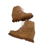 Sorel Bootie Women 8 Tobacco Joan of Arctic Wedge III Lexie Lace Cozy Waterproof Photo 5