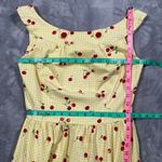 Stop Staring Dress Large Yellow Gingham Cherries Retro 50s Rockabilly Pinup Photo 7