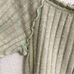 We The Free NWT  Womens Shirt Green Meant to Be Tee Ribbed Cropped Size Large Photo 5