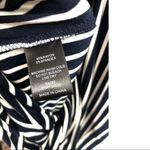 Anthropologie Anthro. Sundays in Brooklyn - Navy / White Striped Asymmetrical Faux Wrap Dress Photo 6