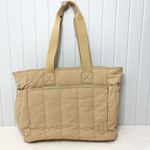 VASCHY Beige Quilted Tote Bag with zipper Tan Photo 1