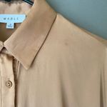 Mable sz S tan silky blouson mini cocktail dress‎ Photo 3
