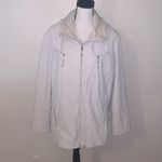 Weatherproof cream Zip-Up Jacket Rainproof Fleece Lined Satin Hooded Photo 0
