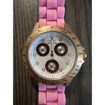 Invicta Womens Pink Silicone Strap Chronograph Watch With Gold-Tone Stainless Photo 1