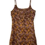 Urban Outfitters  Kamaryn Printed Mini Dress Brown Floral Boho 70s Sz Medium Photo 4