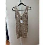 Generation Love NEW NWT Diane Sequin Mini Dress Pale Gold size XS Photo 4