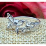 None Cute Silver Tone Butterfly Ring Size 7 Novelty Jewelry Photo 5
