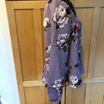Jon & anna - Contemporary lavender light purple floral Top size L Photo 3
