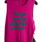 Good hYOUman  Women's XL Pink Graphic Tank Top "Dogs Are My Favorite People" Photo 0