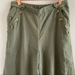 American Eagle Wide Leg Army Green Crop Pants Medium Photo 4