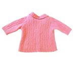 Vintage Aran Craft Women’s Cardigan Small 100% Wool Cable Knit Pink Photo 1