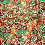 Karen Millen  Chain Print Cut Out Jersey Crepe Top Green Gold Sleeveless Sz 6 NWT Photo 7