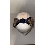 Embellished Beaded Floral Knot Headband – Navy Blue & Gold Photo 5