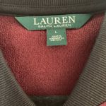 Ralph Lauren  Burgundy Sweatshirt Material Bomber Jacket w/ Satin Stripe Photo 1
