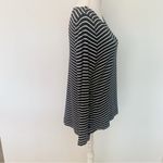 CAbi EUC  Side Snap Black White Stripe Scoop Neck Tee Style 6332 Size M Photo 11