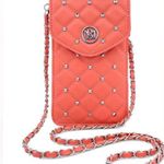 Badgley Mischka NEW Quilted Faux Leather Crossbody Phone Case Photo 0