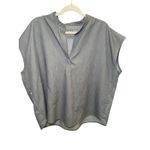 FIGS  Women XXL Rafaela Oversized Scrub‎ Top Graphite Grey V-Neck Collared Neck Photo 1