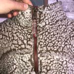 Grizzly sherpa quarter zip sweatshirt pull over top size small brown/tan warm Photo 2
