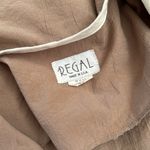 VTG BROWN CREAM WHITE COLOR BLOCK PUFF SLEEVE CARDIGAN Size M Photo 3