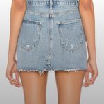 AGOLDE Revolve Denim High Waisted Distressed Mini Skirt Size 24 Photo 6