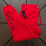 Tommy Hilfiger AMAZING NWT RED  ELASTIC DRAWSTRING WAIST SPELLOUT LOGO SWEATPANTS Photo 0