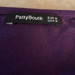 Patty Boutik deep purple long sleeve top with cowl neck with silver buttons Photo 4