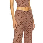 Free People  X Intimately Fp Fresh In Love Lounge Set In Brown - Brown Combo Photo 0