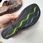 Clarks  Brown Leather Wedge Platform Clog Wedge Shoes Womens 7 Y2K Slip On Photo 2