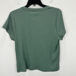 J.Crew Crewneck Cropped Ribbed Tee Shirt Crewneck Green Slim Womens XL NWT Photo 4