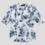 Universal Standard x Erdem Kalina Short Sleeve Ruffle Shirt Photo 15