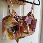 Aerie  Multicolor Floral Tie-Front Top Photo 1