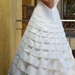 Stunning Casablanca Tiered Brushed Satin Wedding Gown! White Size 6 Photo 1