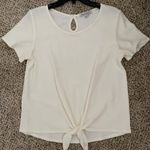 Cream color short sleeve work blouse Photo 0