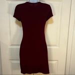Alya Maroon  Side Ruched Dress medium Photo 4