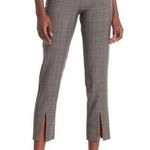 frame denim Plaid 100% Wool Pants in Tan Multi Slit Hem Ankle Dark Academia 16 Photo 0